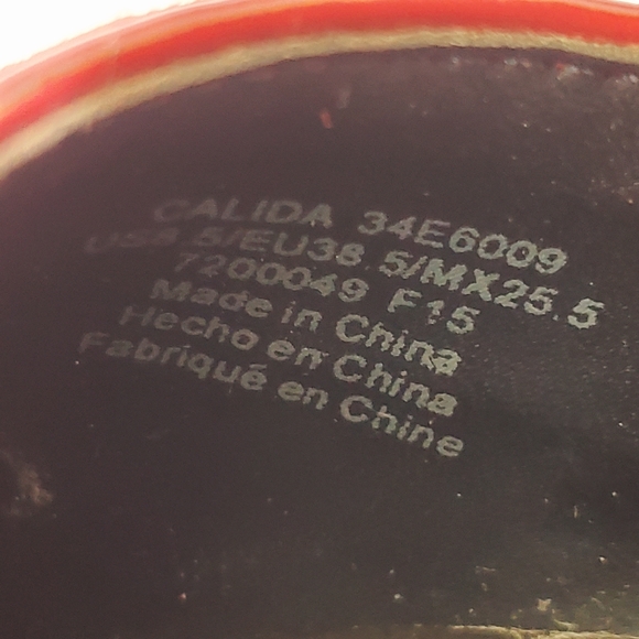 Calvin Klein CALIDA Red Suede Pumps - Picture 2 of 7